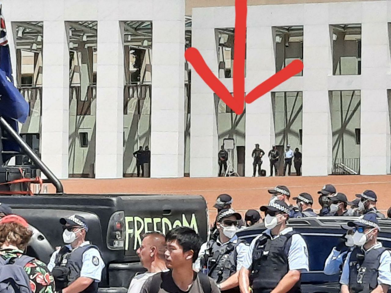 Energy weapons used at Canberra Protests?